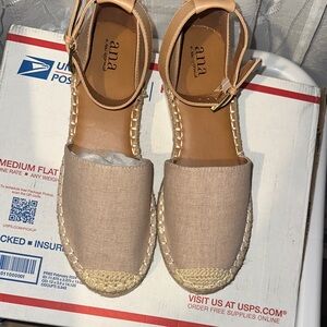 a.n.a Beige Espadrille Flats